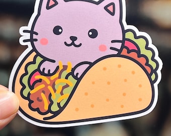 Funny Tacocat Palindrome Sticker for Kids Laptops Kindles Water Bottles Taco Gifts