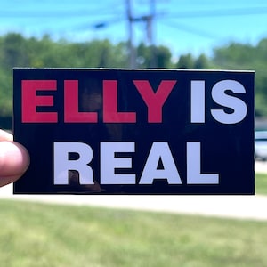 Elly Is Real Vinyl Sticker: Cincinnati Reds Baseball Fan Art