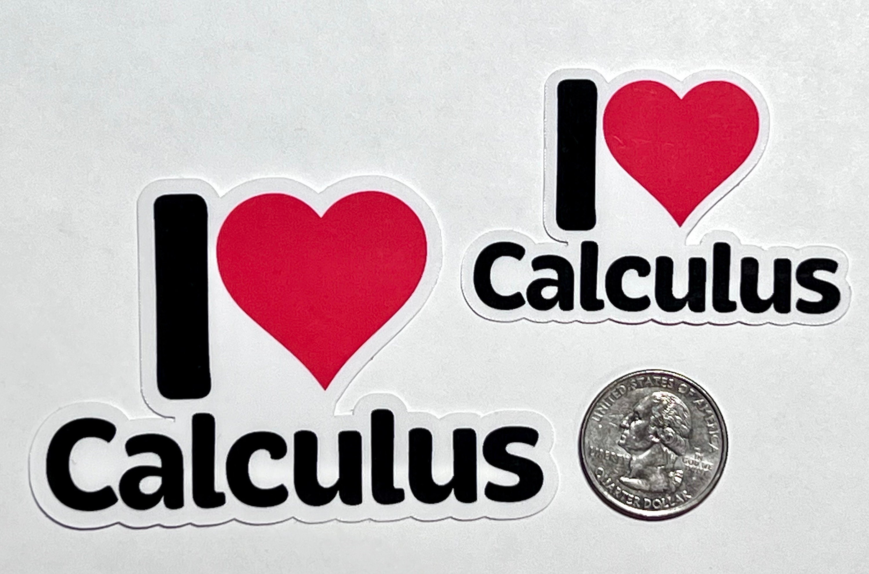 I Heart Calculus Waterproof Vinyl Sticker for Math Folders Water ...
