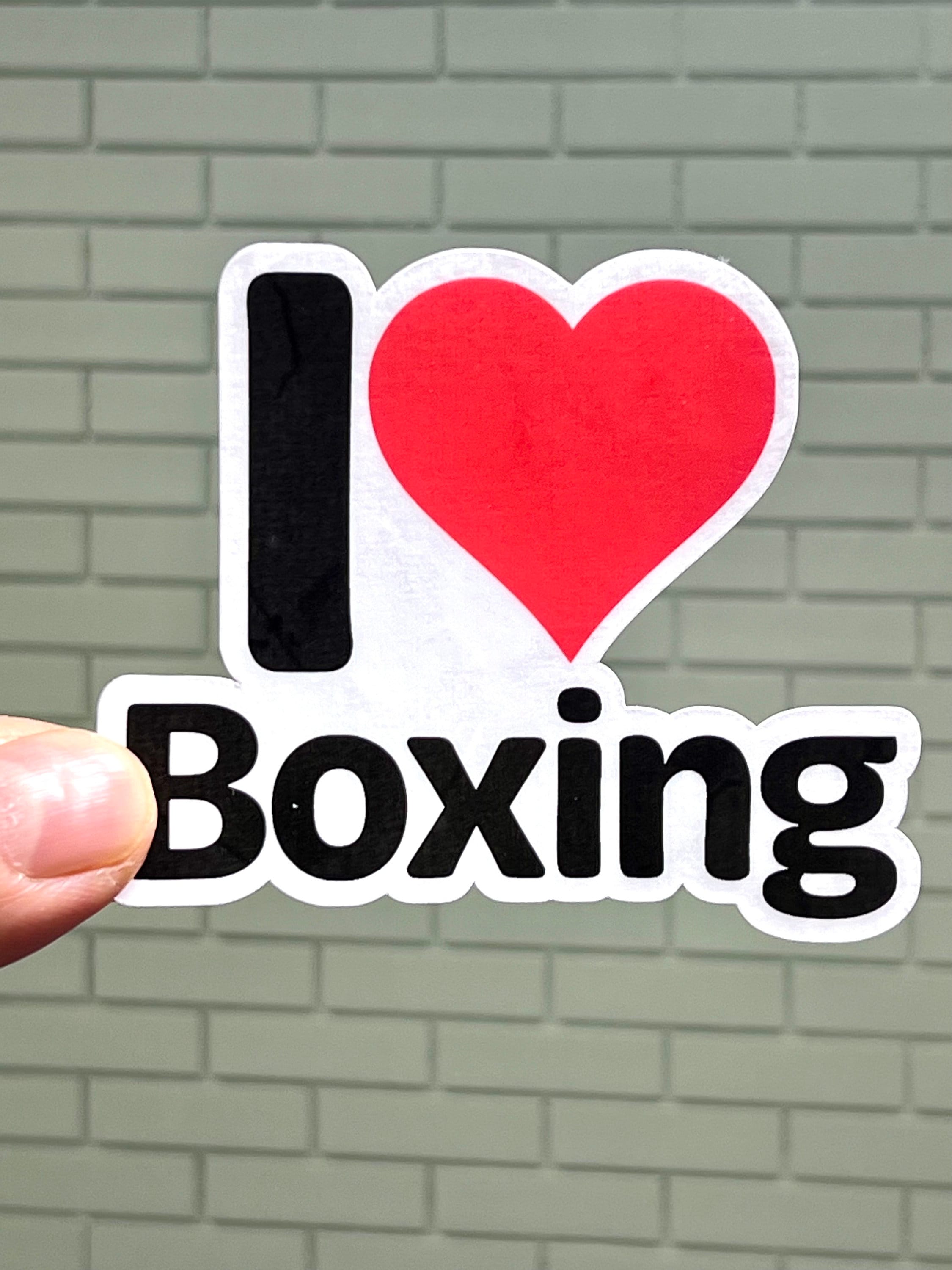 I Heart Boxing Vinyl Sticker: Water Bottle, Laptop Sticker - Etsy