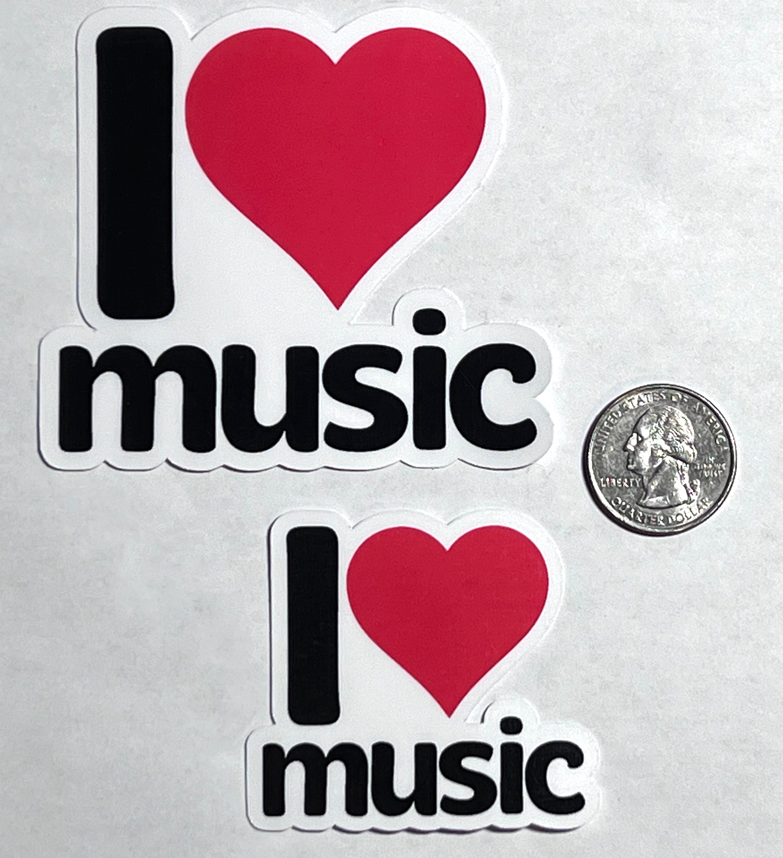 I Love Music Sticker I Heart Music Vinyl Decal Water Bottle Sticker Music Teacher Gift Music