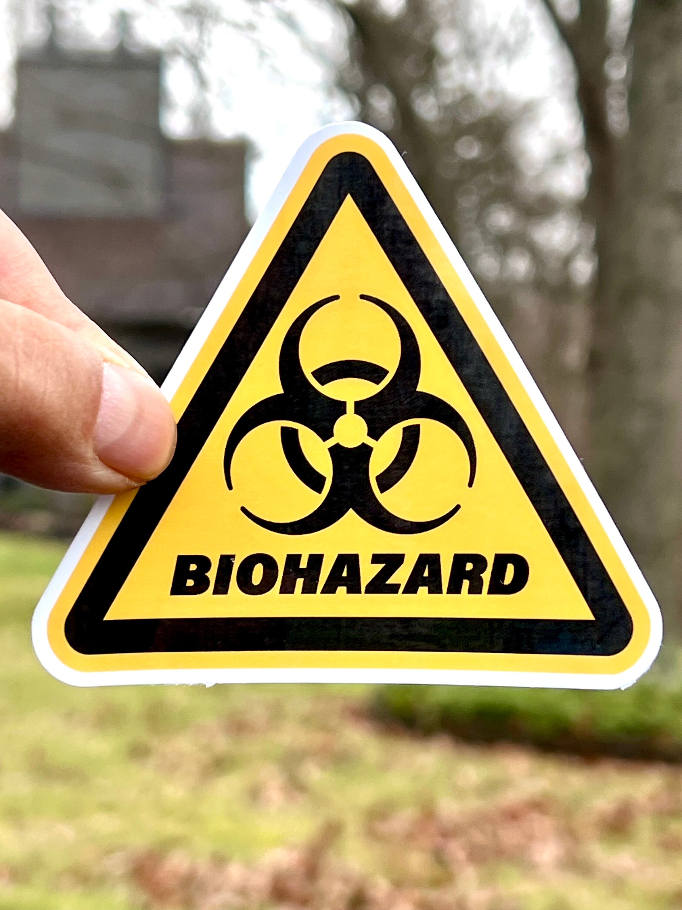 Biohazard Number Sticker Biohazard Warning Sticker: Laminated Vinyl Sticker for Diaper Bags - Etsy