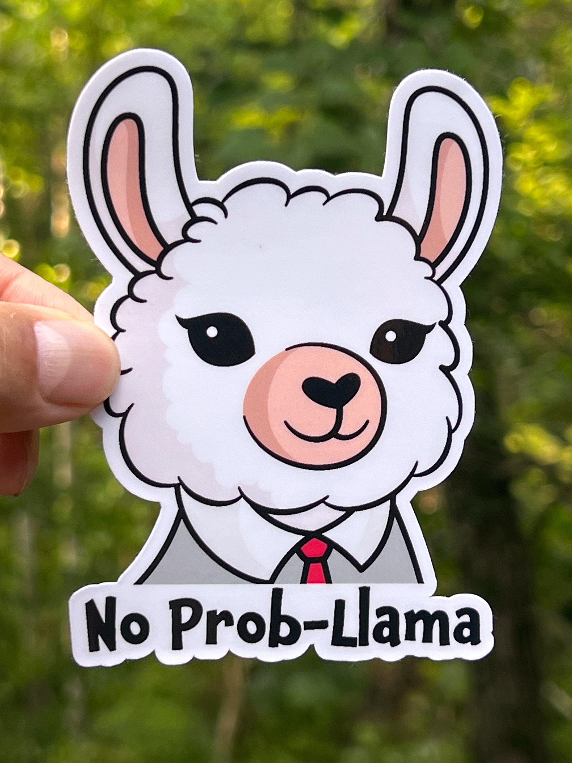 Sticker Pwp No Prob Llama Waterproof Vinyl Sticker for Kindle Laptops and Positive ...