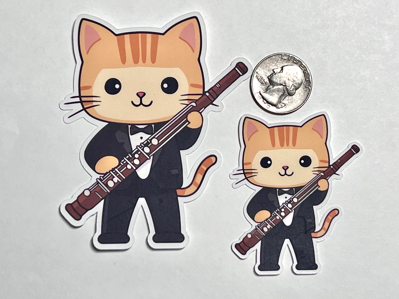 Bassoon Cat Vinyl Sticker: Orchestra Kitty Gift - Etsy