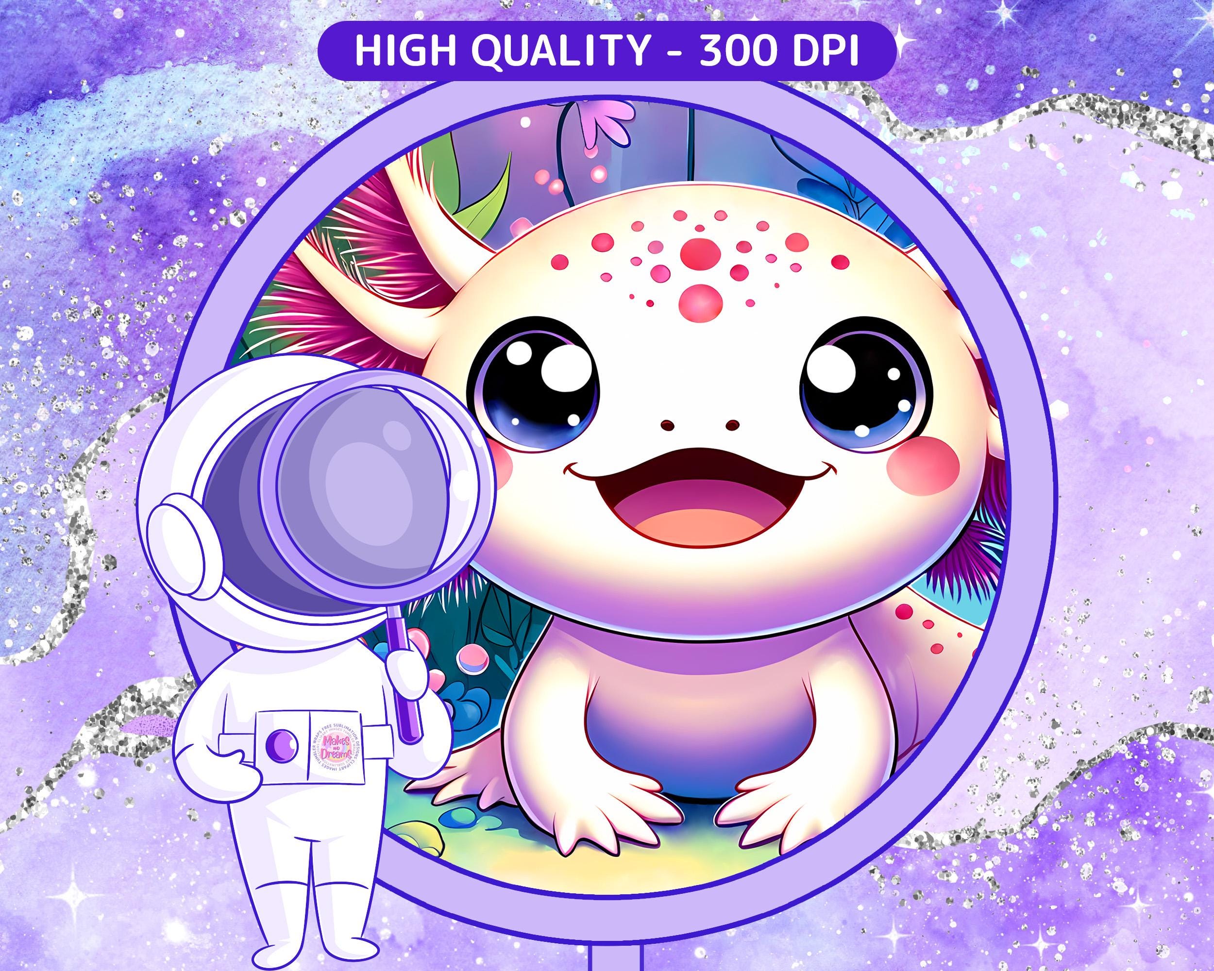 Axolotl Tumbler Wrap Png 20oz Skinny Tumbler Sublimation Design Cute ...
