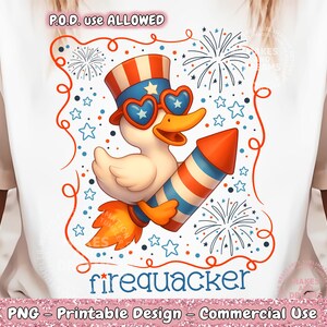 Funny Fourth Of July Png, Patriotic Goose Png, Goose Firequacker Png, Independence Day Png, Retro 4th of July Png, USA Flag Png, Silly Shirt