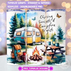 Camping Tumbler Wrap 20 oz Skinny Design Png Camping Queen Tumbler Wrap 20oz Camper Sublimation Tumbler Design Camping Lover Caravan Png Van