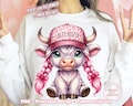 Highland Cow In Trucker Hat Png Salty Heifer Cow Png Sublimation Design Funny Moody Highland Cow Clipart Farm Animals Png Dtf Graphic Dtg product logo