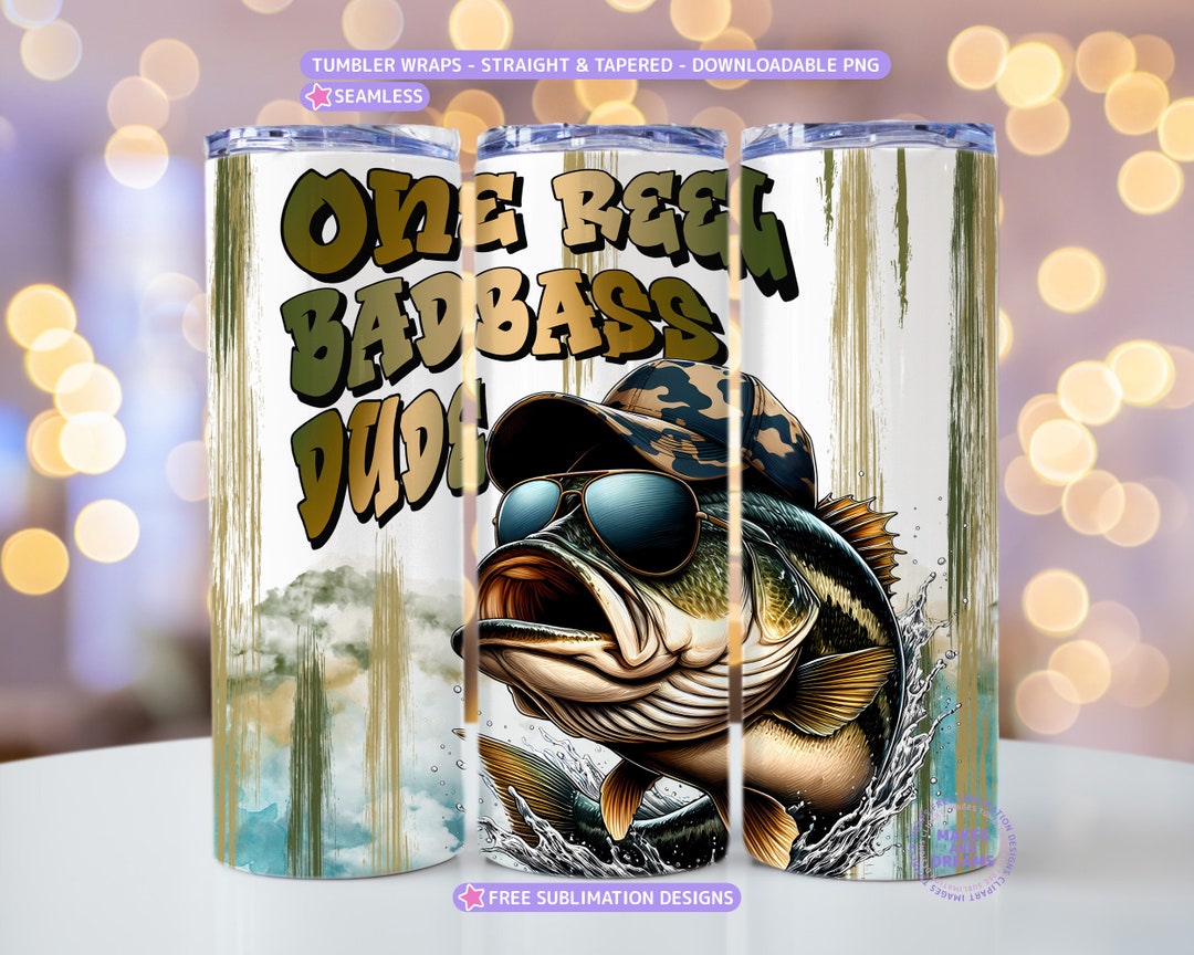 Fishing Tumbler Wrap Fisherman Funny Png 20oz Skinny Tumbler Seamless ...
