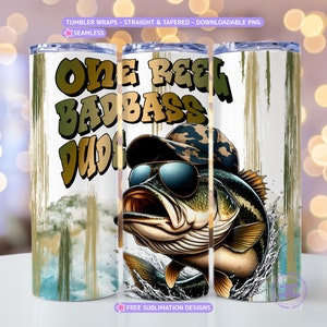 Fishing tumbler Wrap Fisherman funny png 20oz skinny tumbler Seamless sublimation design Commercial use Straight Tapered Png Bass Fish Png