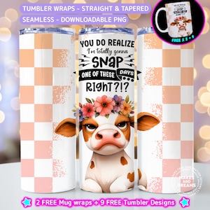 Sarcastic Tumbler Wrap Highland Cow Funny Sublimation Design 20oz skinny Tumbler png Animal Humorous saying Sassy Quote png Snarky Tumbler