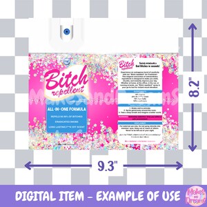 Bitch Repellent Spray Tumbler Wrap Sublimation Image for 20oz Skinny ...