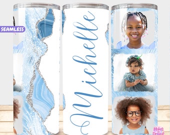 Photo tumbler wrap 20oz skinny tumbler photo design digital download Picture tumbler wrap Photo sublimation Glitter tumbler wrap Mothers day
