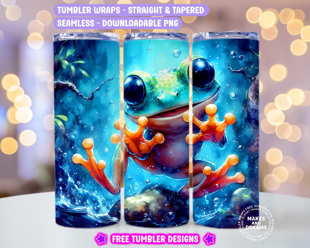 Cute Frog Tumbler Wildlife Tumbler Png Nature Lover Tumbler 20 Oz ...