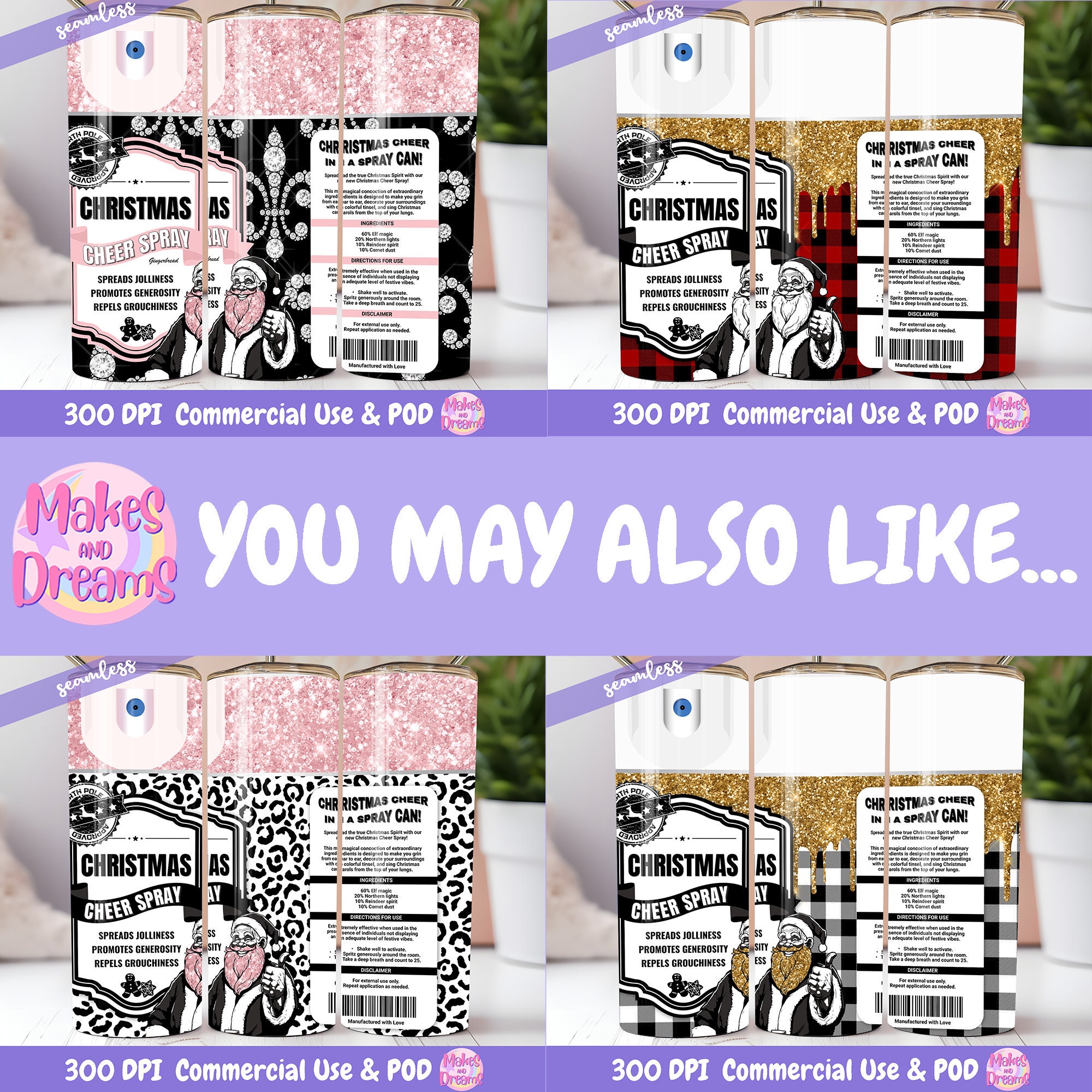 Bitch Repellent Spray Tumbler Wrap Sublimation Image for 20oz Skinny ...