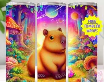 Capybara Tumbler Wrap Capybara Sublimation Png Cute Capybara Tumbler Svg 20 oz Skinny tumbler wrap Popular Tumbler Wrap Sublimation Design