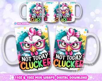 Funny Chicken Png Sarcastic Mug Wrap 11oz 15oz Mug Sublimation Designs, Funny Mug Wrap Crazy Chicken Png Sassy Mug Wrap Sarcastic Coffee mug