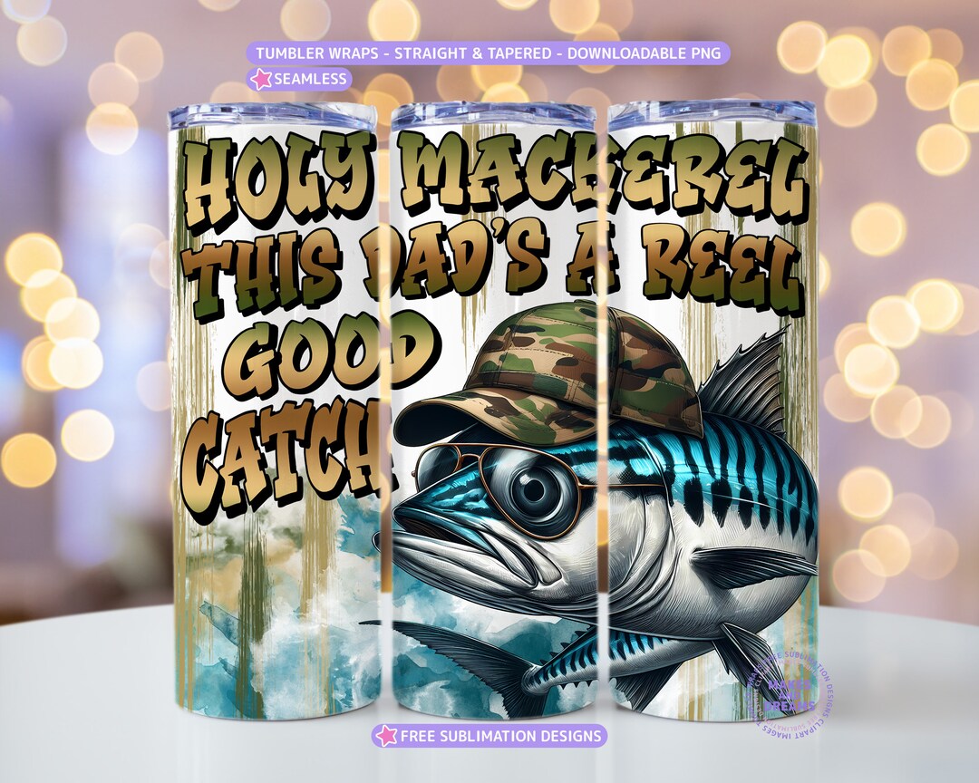 Fishing Tumbler Wrap Dad Funny Png 20oz Skinny Tumbler Seamless ...
