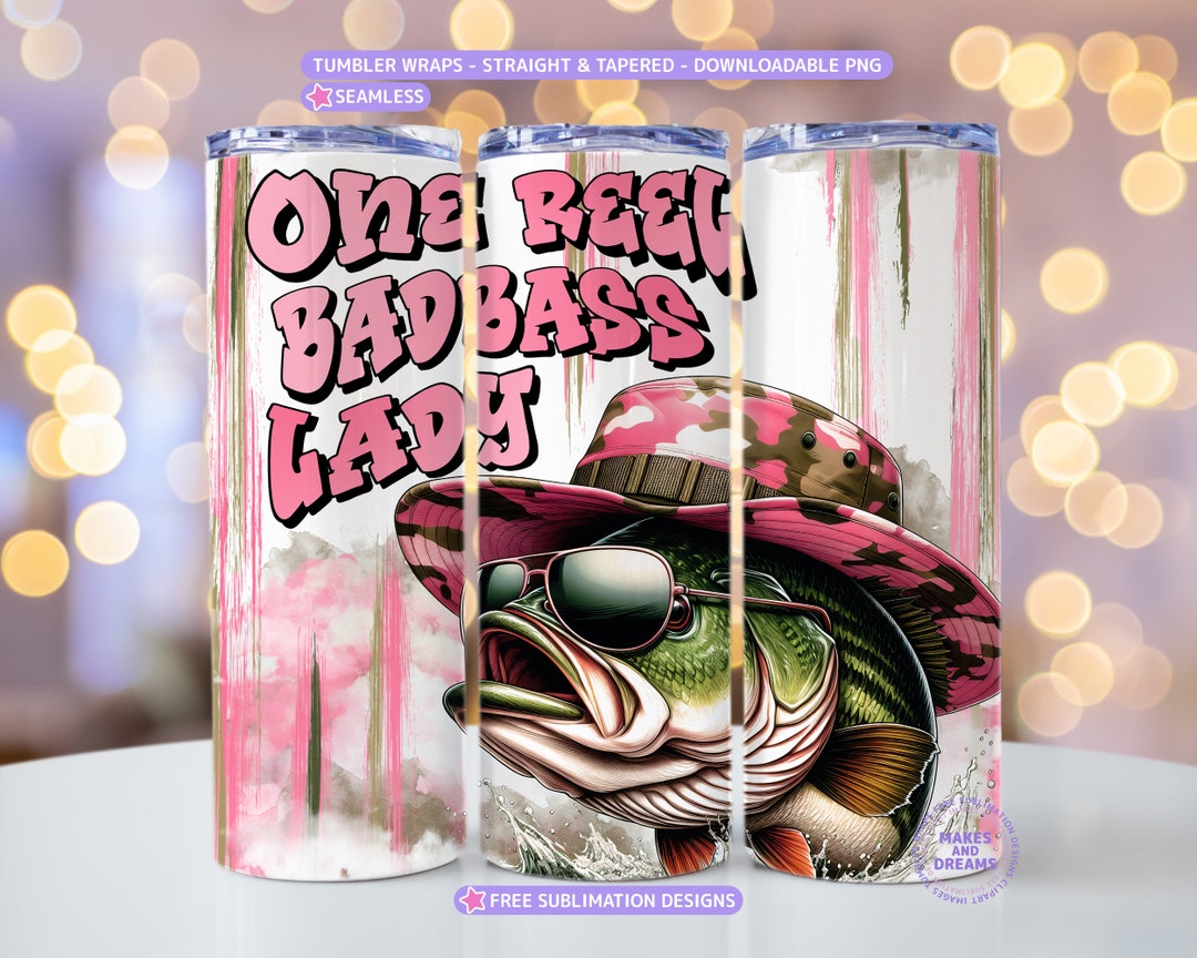 Woman Fishing Tumbler Wrap Fisherman Funny Png 20oz Skinny Tumbler ...