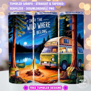 Camping Tumbler Wrap 20 oz Skinny Design Png Camping Queen Tumbler Wrap 20oz Camper Sublimation Tumbler Design Camping Lover Caravan Png Van