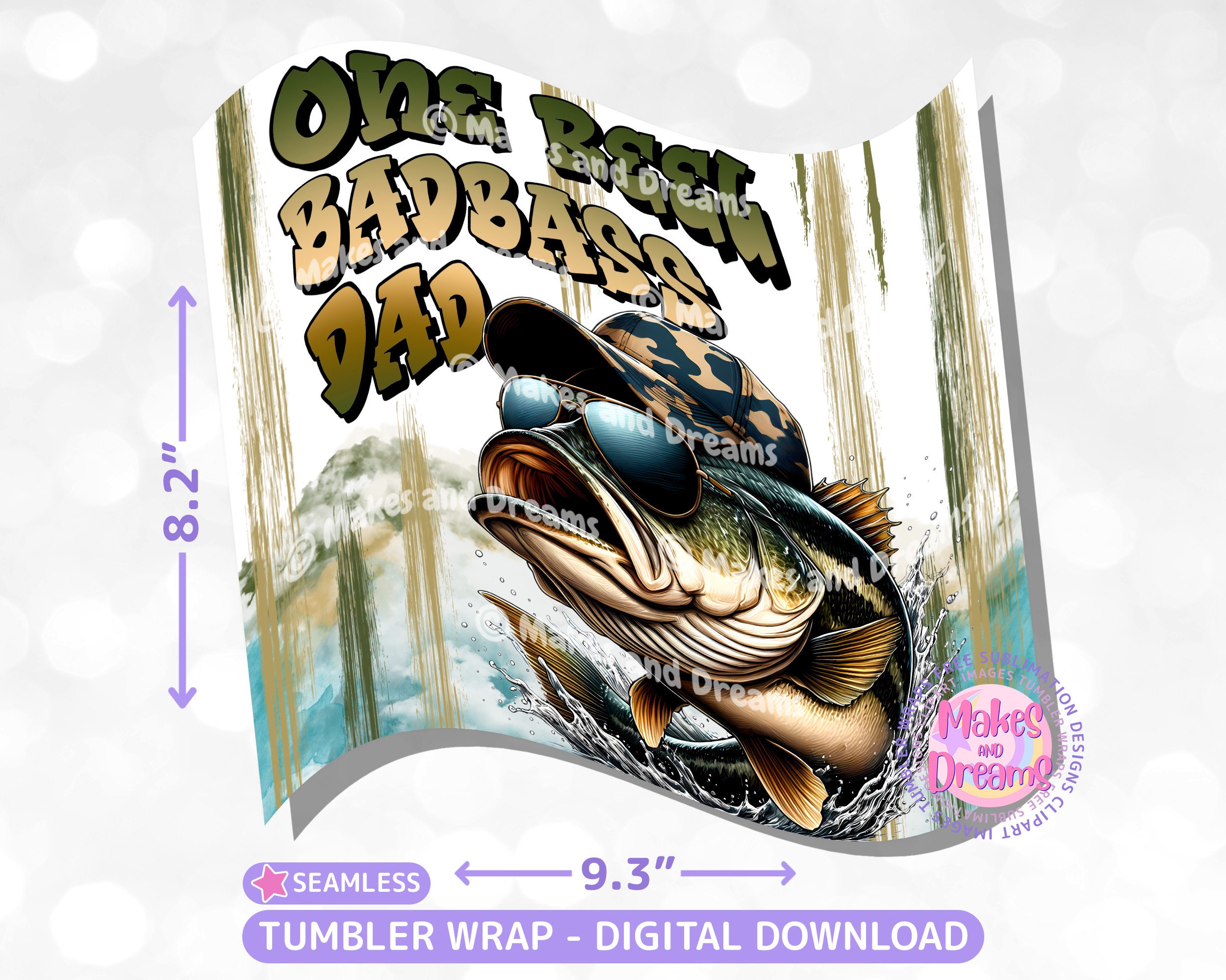 Fishing Tumbler Wrap Dad Funny Png 20oz Skinny Tumbler Seamless ...