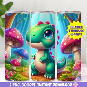 Dinosaurier Becher wickeln Dino Sublimationsentwurf 20 Unze dünnen Becher Baby Dinosaurier png Becher für Jungen T-Rex Tumbler Wrap Dino Becher svg