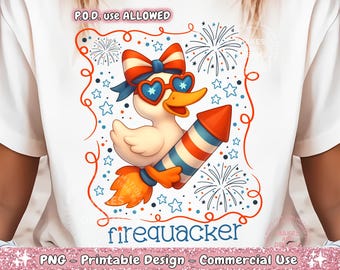 Grappige Fourth of July png, patriottische gans png, gans Firequacker png, Independence Day png, retro 4 juli png, vlag van de VS png, gekke cadeau