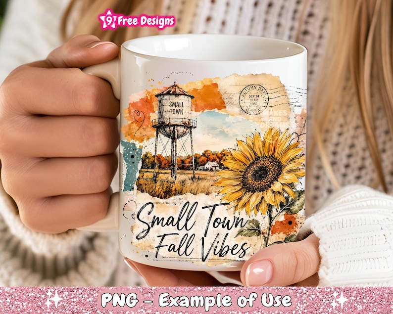 Small Town Fall Vibes Png, Western Country Girl Sublimation Design, Autumn Floral Southern Town Girl Trendy Png Design For Shirt Digital image 8