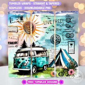 Camping Tumbler Wrap 20 oz Skinny Design Png Camping Queen Tumbler Wrap 20oz Camper Sublimation Tumbler Design Camping Lover Caravan Png Van