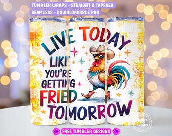 Funny Chicken Tumbler Wrap 20oz skinny tumbler sublimation designs Straight Tapered Tumbler png Chicken Lover png Positive Tumbler Design