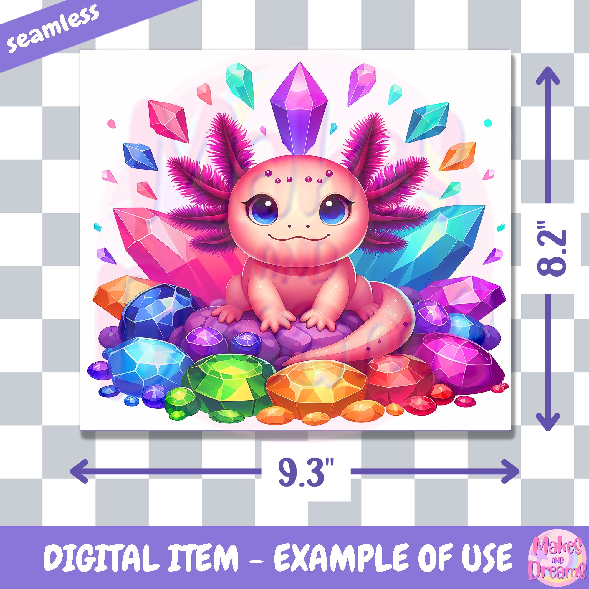 Axolotl Tumbler Wrap Axolotl Tumbler Png Cute Axolotl Png 3D Axolotl I ...