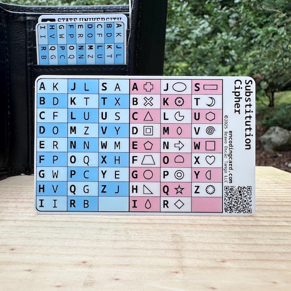 Cipher Decoder Card Secret Decoder Rings - Etsy