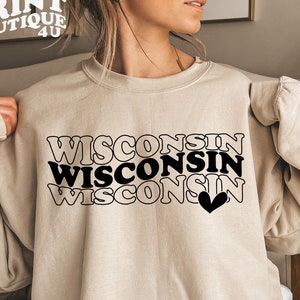 Wisconsin SVG PNG PDF, Love Wisconsin Svg, Wisconsin Shirt Svg, Shirt Cricut, Wisconsin Cut File, Wavy Stacked Svg, Svg For Shirts