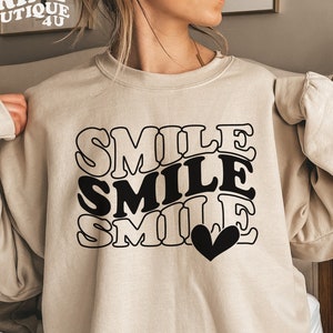Lächeln SVG Datei Sofortiger Download, Smiley Cut Datei für Cricut, Smile More svg, Inspirational svg, Shirt SVG, Cricut