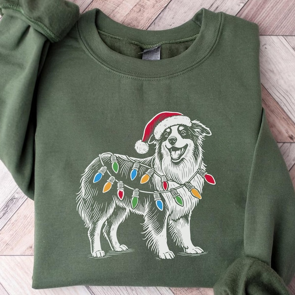 Australian Shepherd Christmas Sweatshirt, Aussie Owner Gift, Australian Shepherd Xmas Shirt, Aussie Dog Christmas Gift, Aussie Sweatshirt