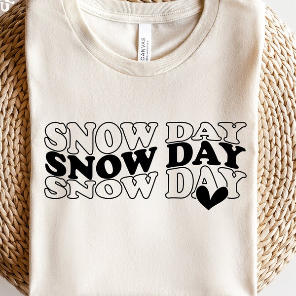 Snow Day SVG File Instant Download, Christmas Shirt Svg, Winter Svg, XMAS Svg, Winter Cut File, Let It Snow Svg, Snow Day Shirt Svg Winter