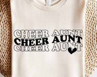 Cheer Aunt SVG Cut File, Cheer Svg, Cheer Aunt Shirt Cricut File, Football Shirt Svg, Cheerleading Svg, Aunt Svg, Digital Download