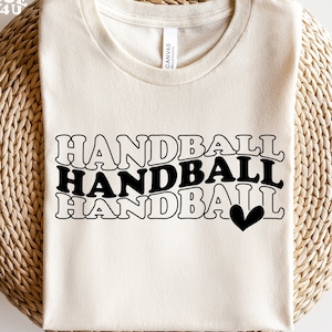 Arquivo SVG de handebol para Cricut, Love Handball Svg, Handebol Heart Svg, Sports Svg, Camisa de handebol Cricut, arquivo de download instantâneo