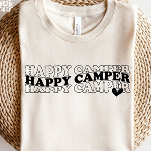 Happy Camper SVG File Instant Download, Camping Shirt Svg, Adventure Svg, Summer Svg, Svg Files For Cricut, Vacation Svg, Camp Life Svg