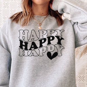 Happy SVG File Instant Download, Choose Happy Cut File for Cricut, Inspirational svg, Motivational SVG, Happy Shirt SVG