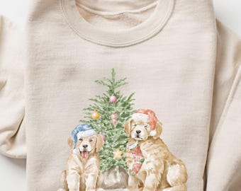 Golden Retriever Christmas Sweatshirt, Retriever Dog Sweater, Christmas Golden Retriever, Retriever Lover Gift, Retriever Dog Mom Gift