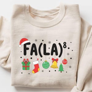 Julmattelärartröja, matte-fa-la-la-tröja, rolig mattelärartröja, mattejulklapp, jullärartröja, julmatte