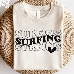 Surfing SVG File For Cricut, Love Surfing Svg, Surfing Heart Svg, Surfer Svg, Surfing Shirt Cricut, Instant Download File, Surfer Shirt Svg