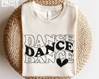 Téléchargement numérique de fichier SVG de danse, fichier coupé danseur pour Cricut, ballerine Svg, amour danse Svg, ballet PNG, chemise de danse SVG pour filles