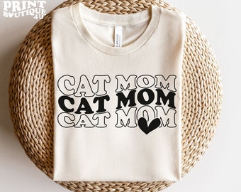 Cat Mom SVG File Instant Download, Cat Mom Cut File for Cricut, Cat Mom Life svg, Cat Mom SVG, Cat Mama svg, Cat Lover Shirt svg, Cricut