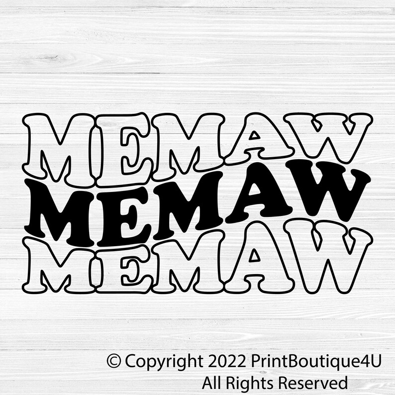 Memaw SVG File Instant Download Memaw Cut File for Cricut Etsy