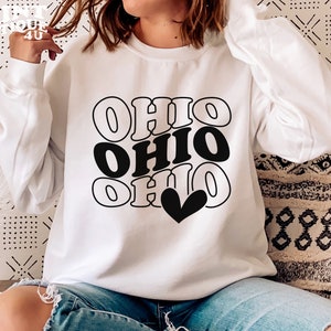 Ohio SVG PNG PDF, Love Ohio Svg, Ohio Shirt Svg, Shirt Cricut, Ohio Cut File, Wavy Stacked Svg, Svg For Shirts, Instant Download