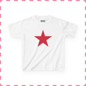 Koszulka dla niemowląt Red Star, modny damski krótki top, koszulka dla niemowląt Y2K z lat 2000., koszulka dla niemowląt Stargirl, uroczy prezent dla niej zdjęcie 2