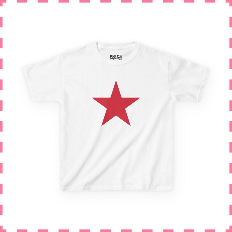 Koszulka dla niemowląt Red Star, modny damski krótki top, koszulka dla niemowląt Y2K z lat 2000., koszulka dla niemowląt Stargirl, uroczy prezent dla niej zdjęcie 2