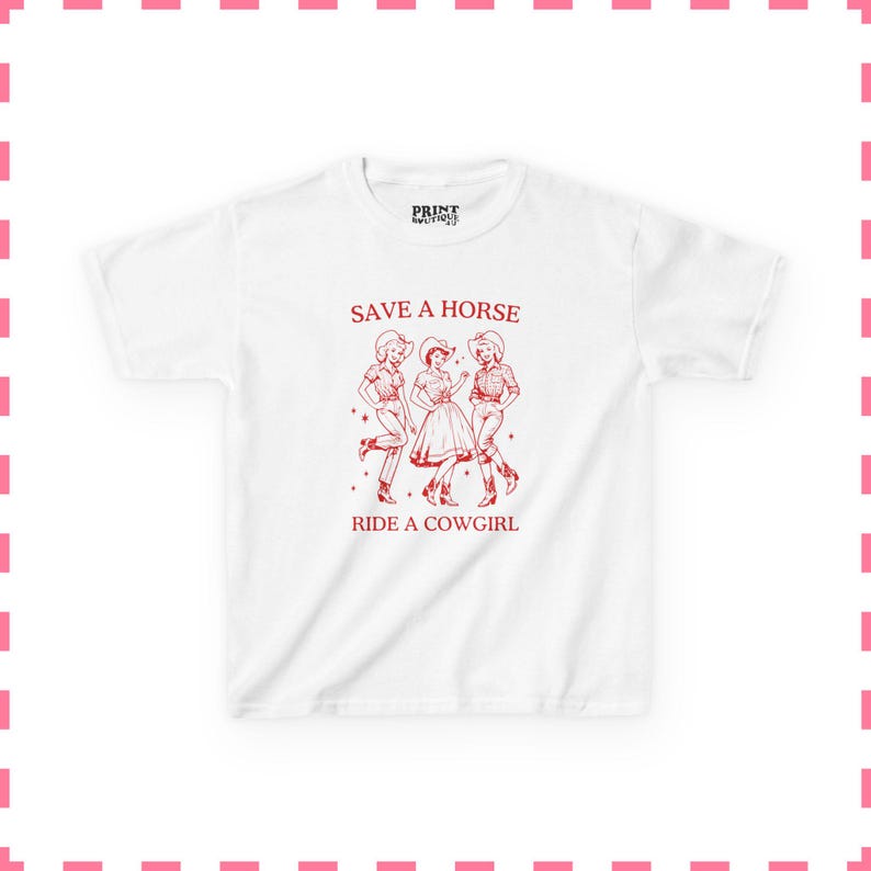 Vintage Lesbian Baby Tee, Save A Horse Ride A Cowgirl Shirt, Funny Lesbian Tee, Lesbian Pride Shirt, Western Graphic Baby Tee, Sapphic Tee image 2